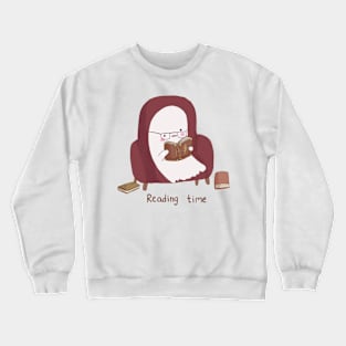 Cute ghost reading Crewneck Sweatshirt